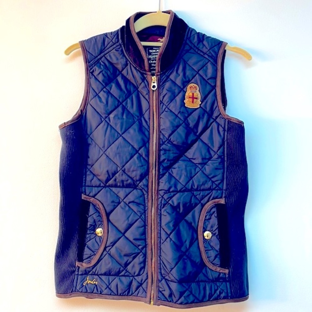 Tom Joule Navy Quilted Riding Vest Size XS